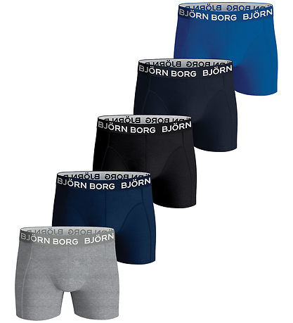 Björn Borg Boxershorts - 5er-Pack - Blau/Schwarz/Grau