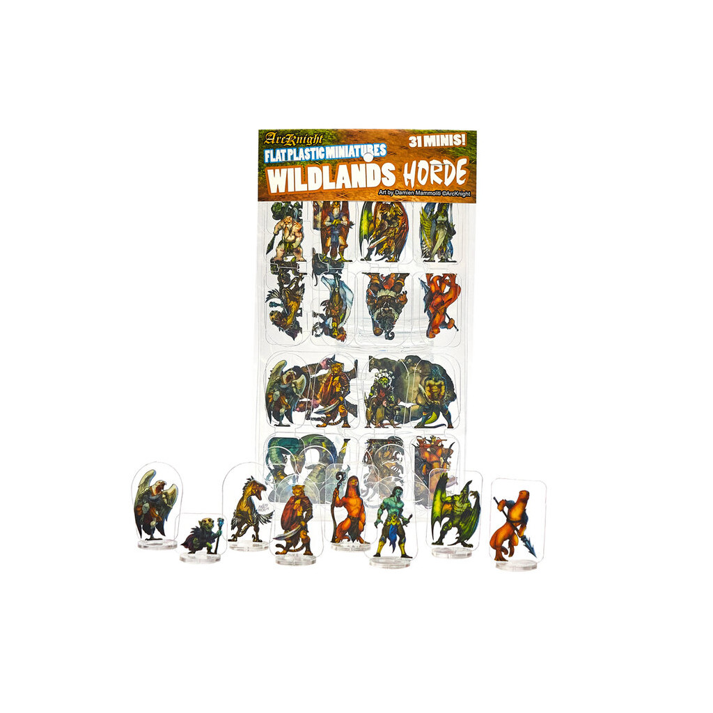 Flat Plastic Miniatures - Wildlands Horde - 31 Pieces