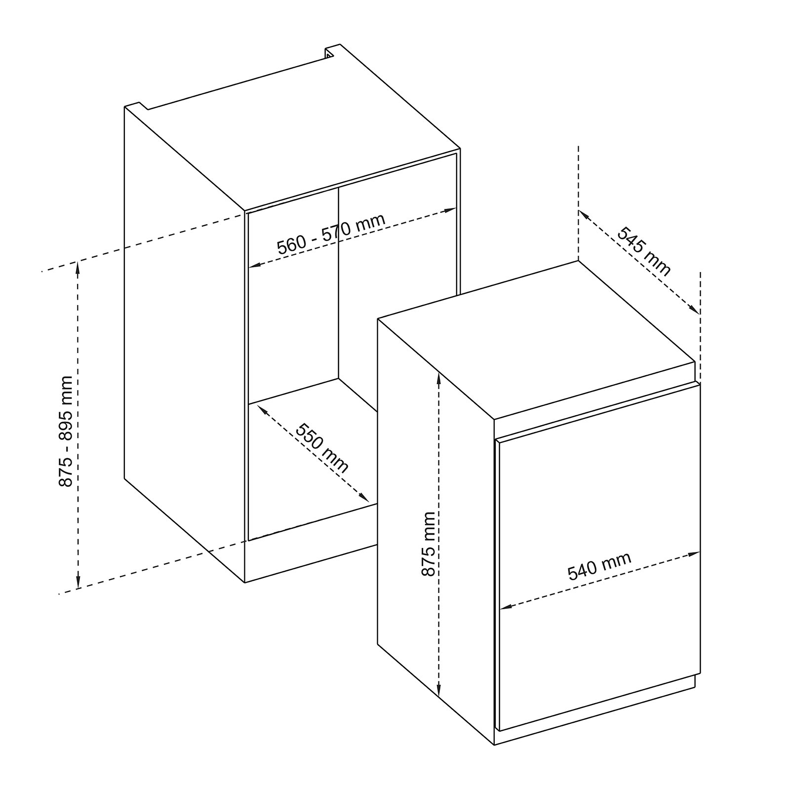 ATLANTIC Einbau-Kühlschrank ATLVEKS88X10E - E
