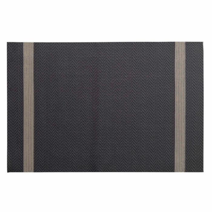 SET DE TABLE 30X45CM PVC ET FILS METALLISES GOLDIRA NOIR OR
