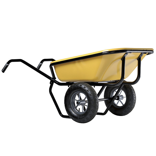 Brouette 2 roues gonflées Haemmerlin Expert Twin Excellium jaune 160 L