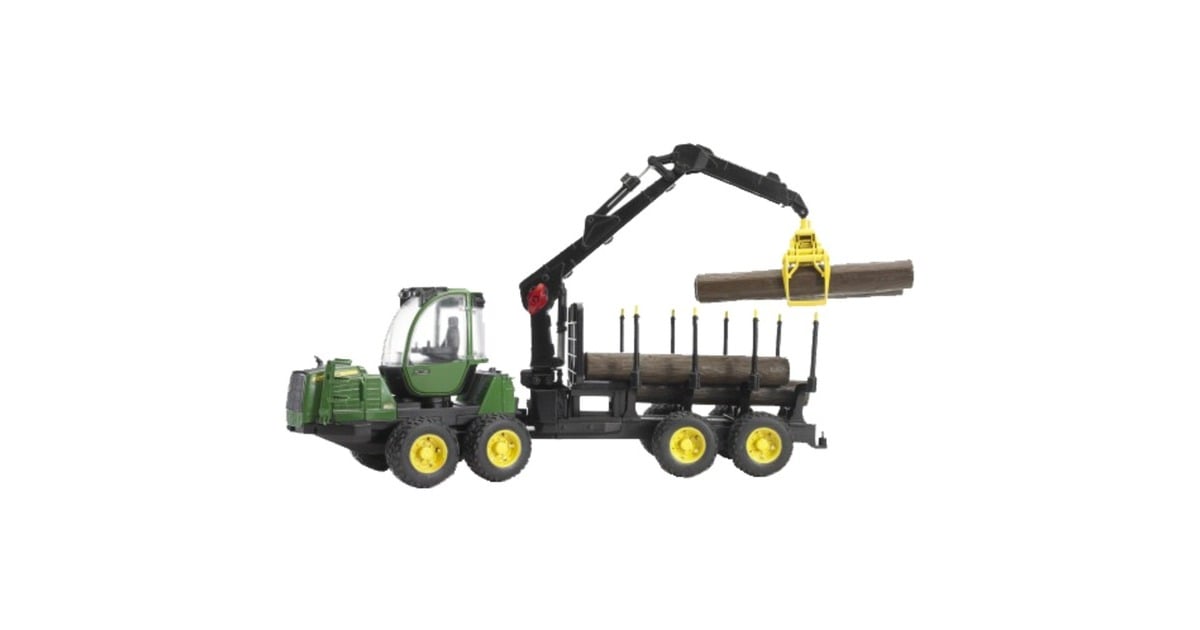 bruderJohn Deere 1210E Forwarder met vier boomstammen en grijper Modelvoertuig  (02133)