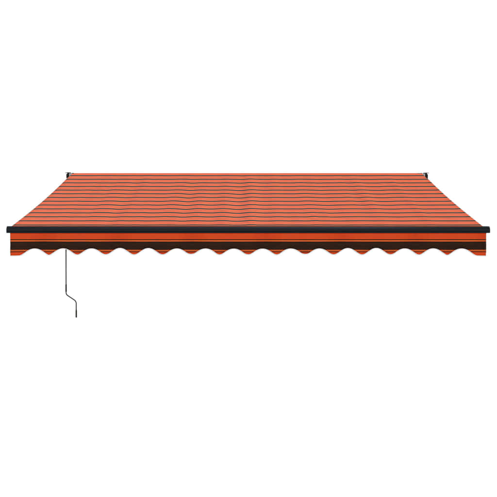 Auvent rétractable automatique orange et marron 4x3 m