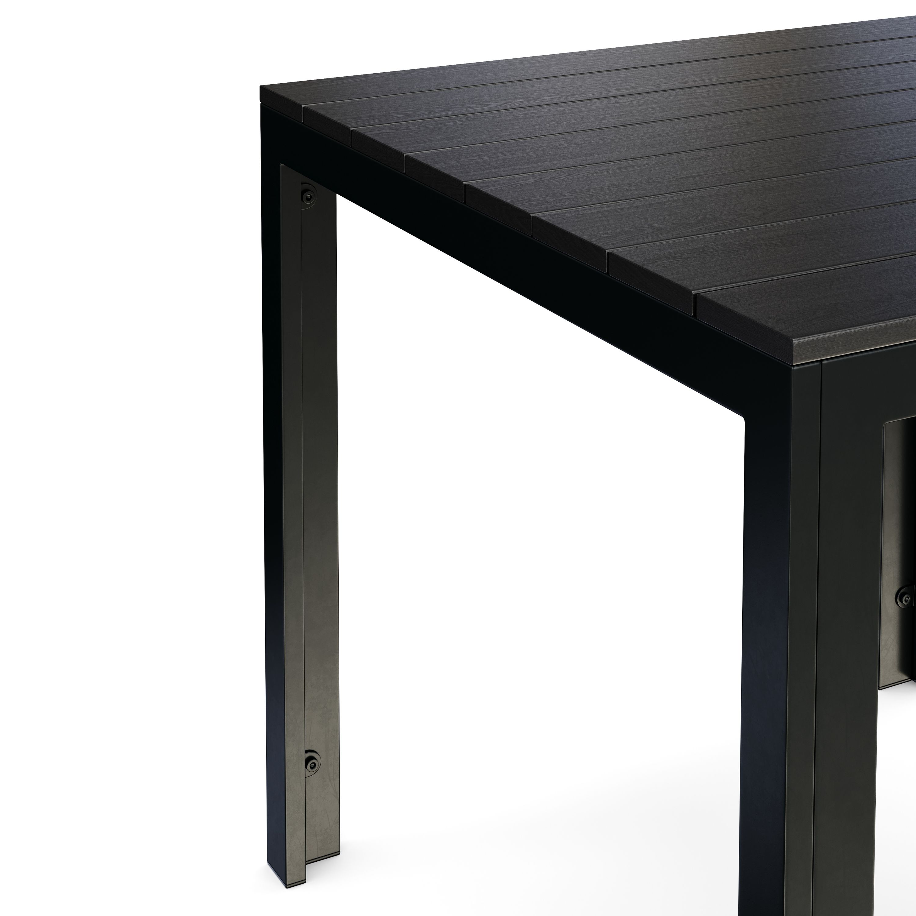 Gartentisch NELI 80 x 80 cm schwarz
