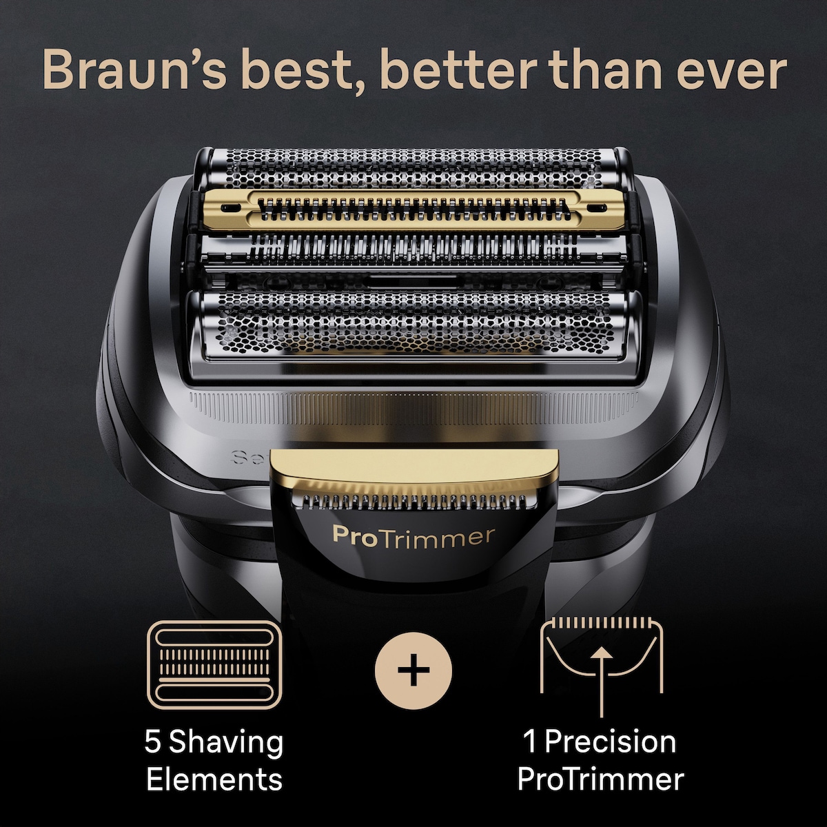 Braun Series 9 PRO+ barbermaskin 9510s (sort)
