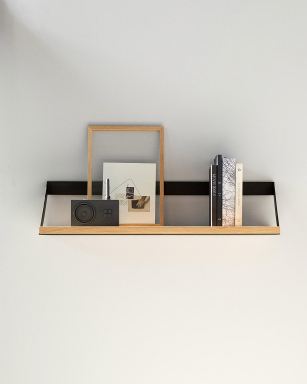 Ethnicraft Ribbon wandplank 70 eiken zwart
