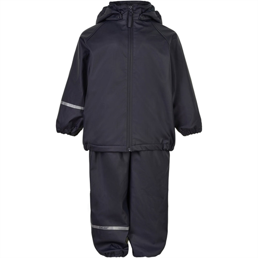 Regnsæt m. Fleece Dark Navy - CeLaVi → Luksusbaby.dk