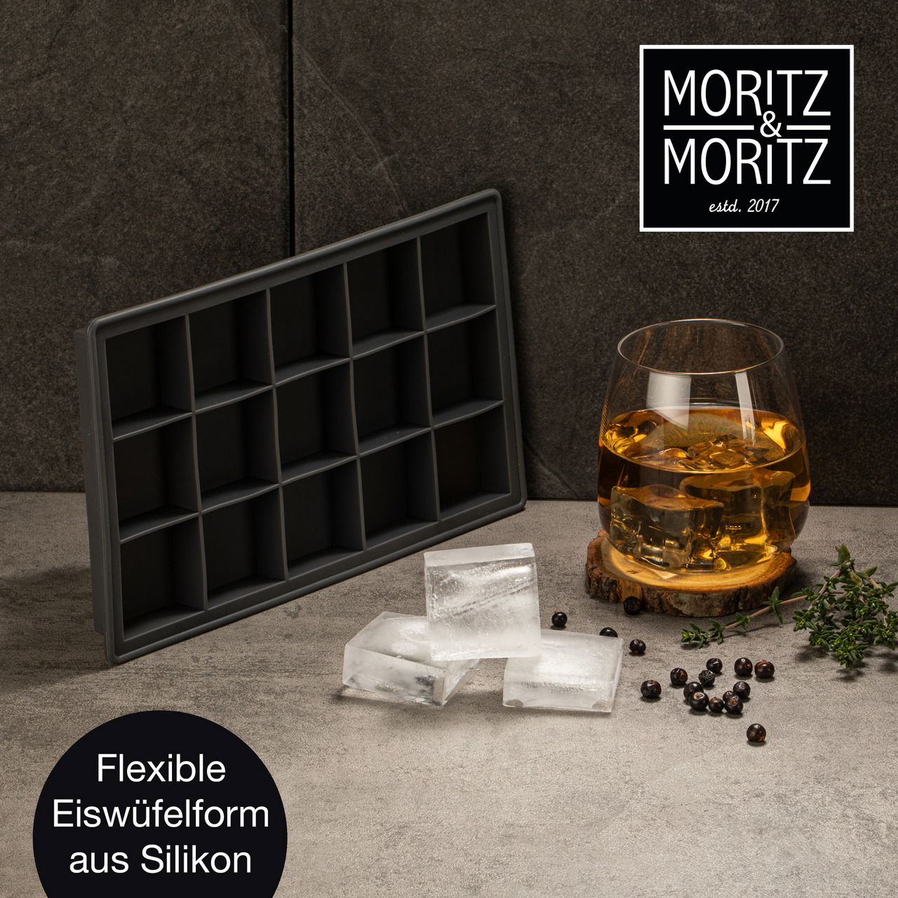 Moritz & Moritz Eiswürfelform eckig 2er Set