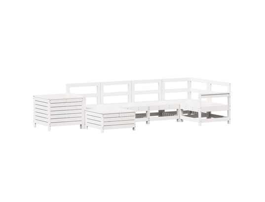 LES TENDANCES - Salon extérieur Salon de jardin-blanc-6 places-62x70.5-474865