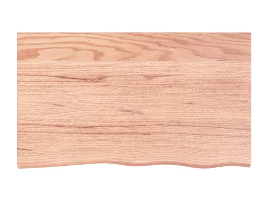 Étagère de vasque murale acier et bois de chêne massif