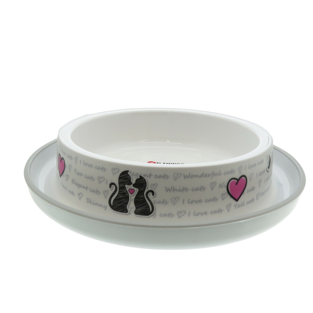 Ecuelle blanche cats in love 210 ml pour chat
