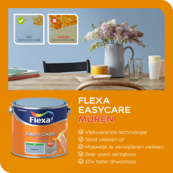 Flexa EasyCare muurverf fris wit RAL 9016 mat 2,5 liter