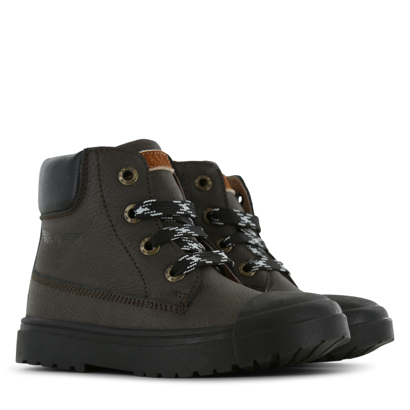 Shoesme donkerbruine veterboot Microleer | Sale
