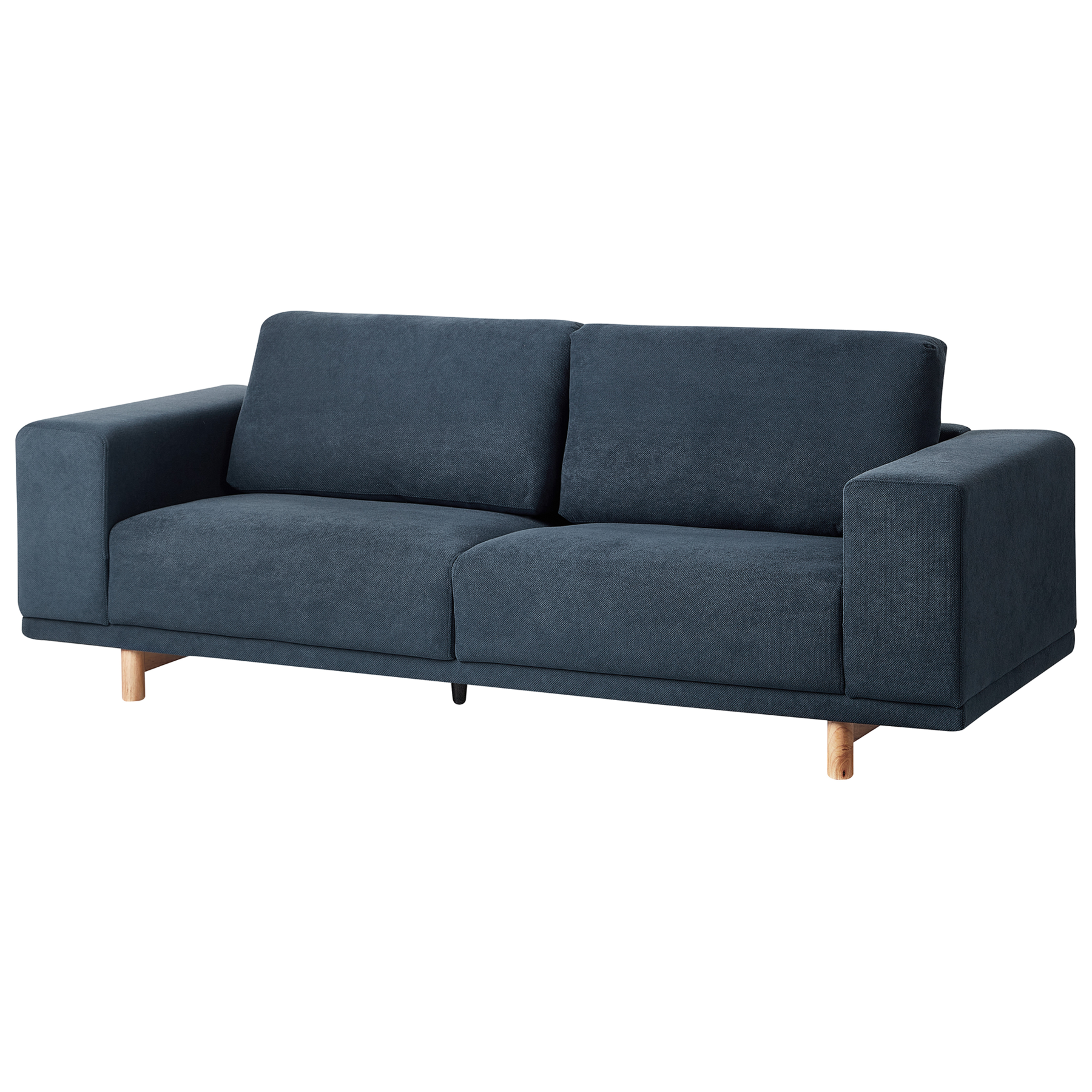 Beliani - NIVALA - Driezitsbank - Donkerblauw - Polyester