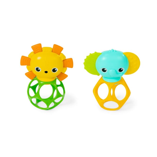 OBall - Beißring - 2er Pack - Elefant und Löwe