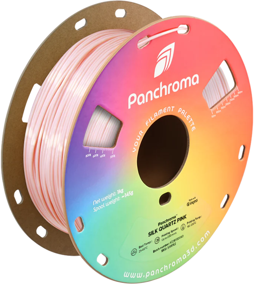 Polymaker  Panchroma™ PLA Silk Quartz Pink, 1,75 mm / 1000 g    Der Glanz der Eleganz in Quartz Pink