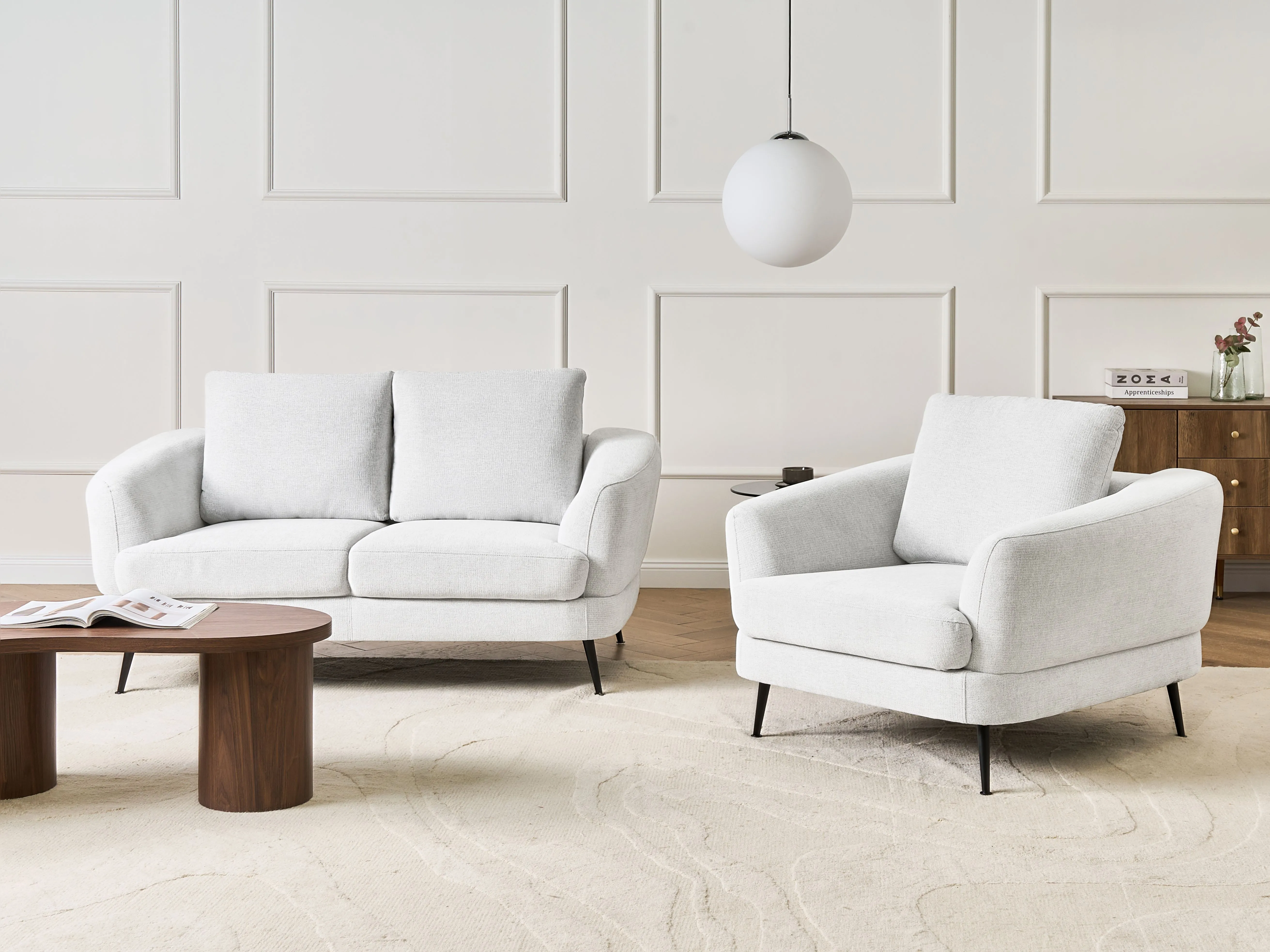 Fauteuil KJAER Stof Gebroken wit