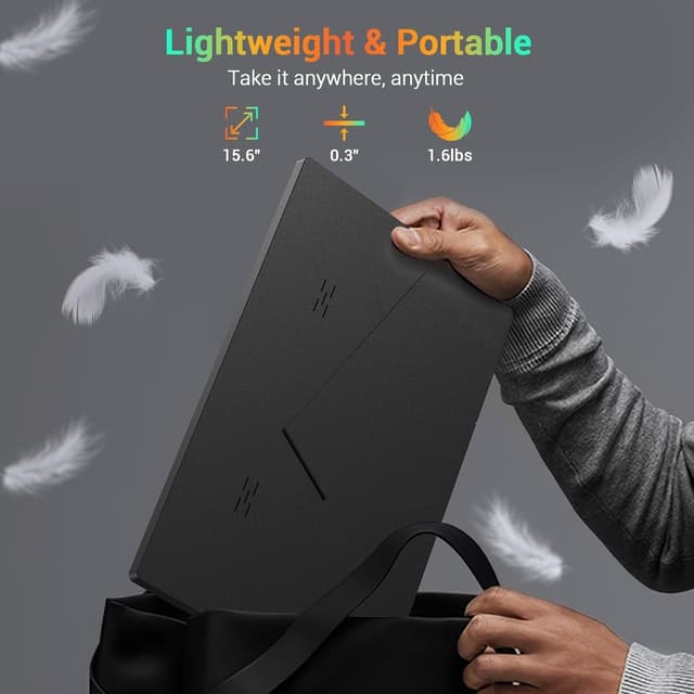 NÖRDIC USB-C & HDMI bærbar LCD-skærm 15,6
