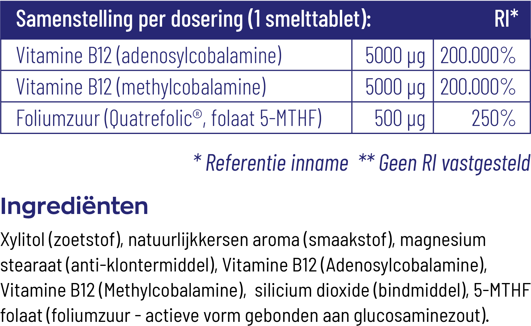 Vitakruid B12 Combi 10.000® Met Actief Folaat Vitamine (120 smelttabletten)