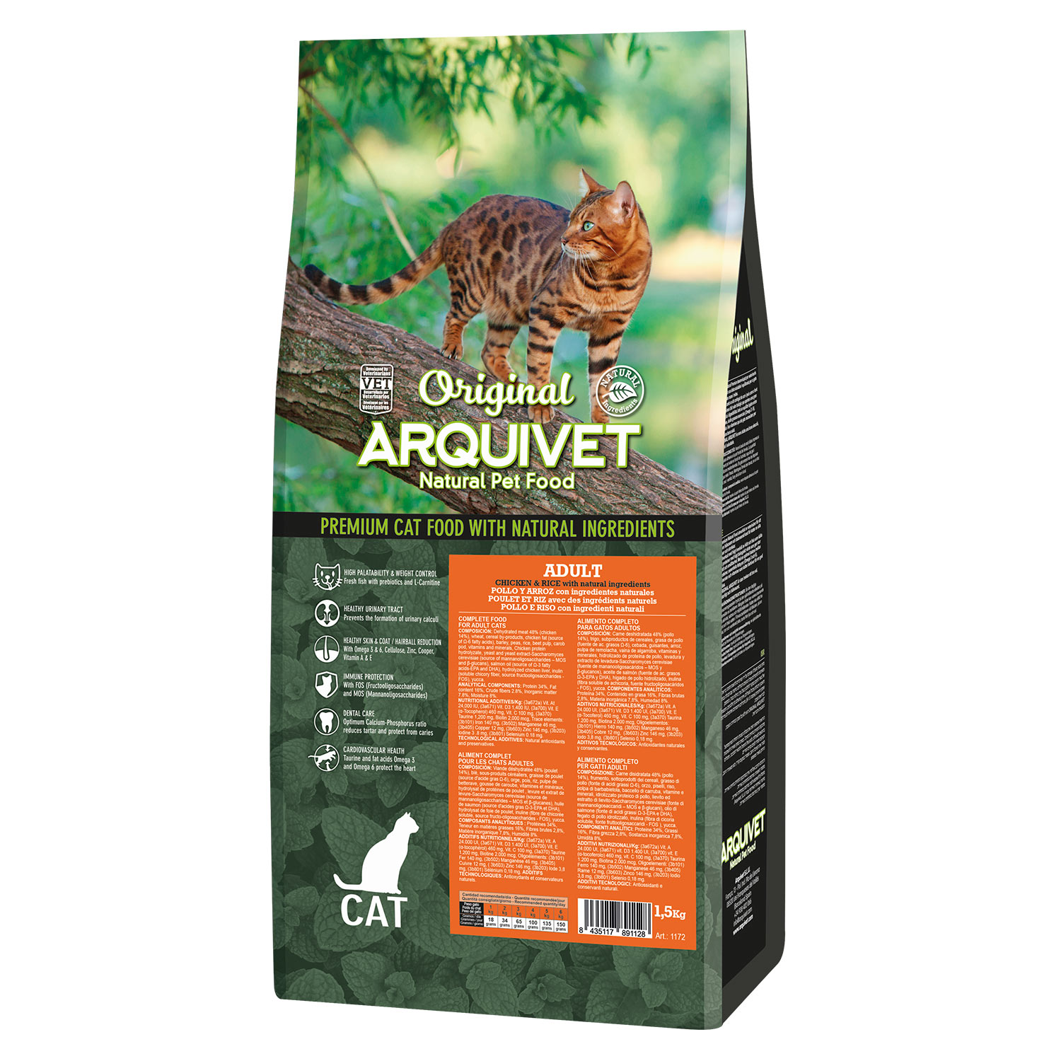 ARQUIVET CAT ORIGINAL Frango Adulto 1,5Kg