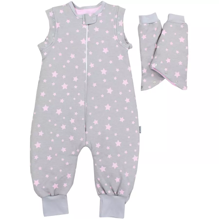 TupTam Baby Schlafsack mit Beinen und Ärmel Winter graulila