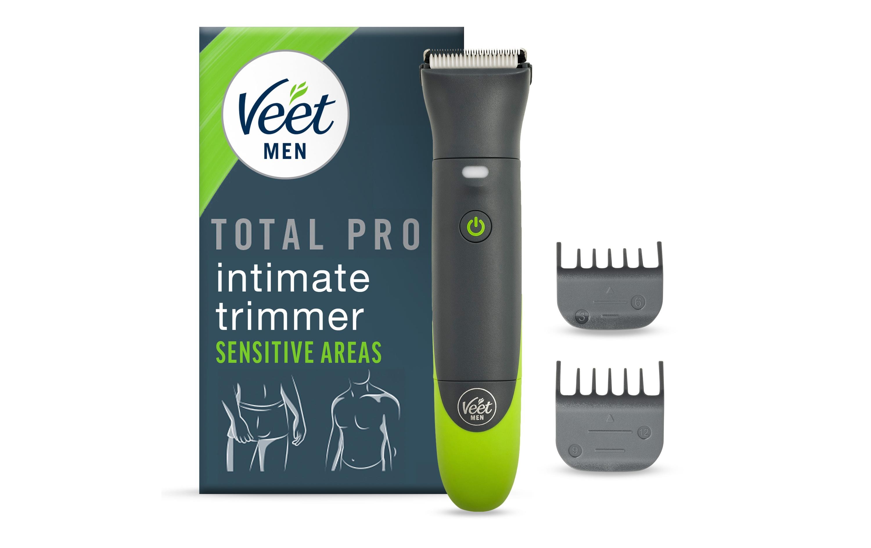 Präzisionstrimmer Veet Intimate MenFür Männer wurde speziell für empfindliche Körperbereiche