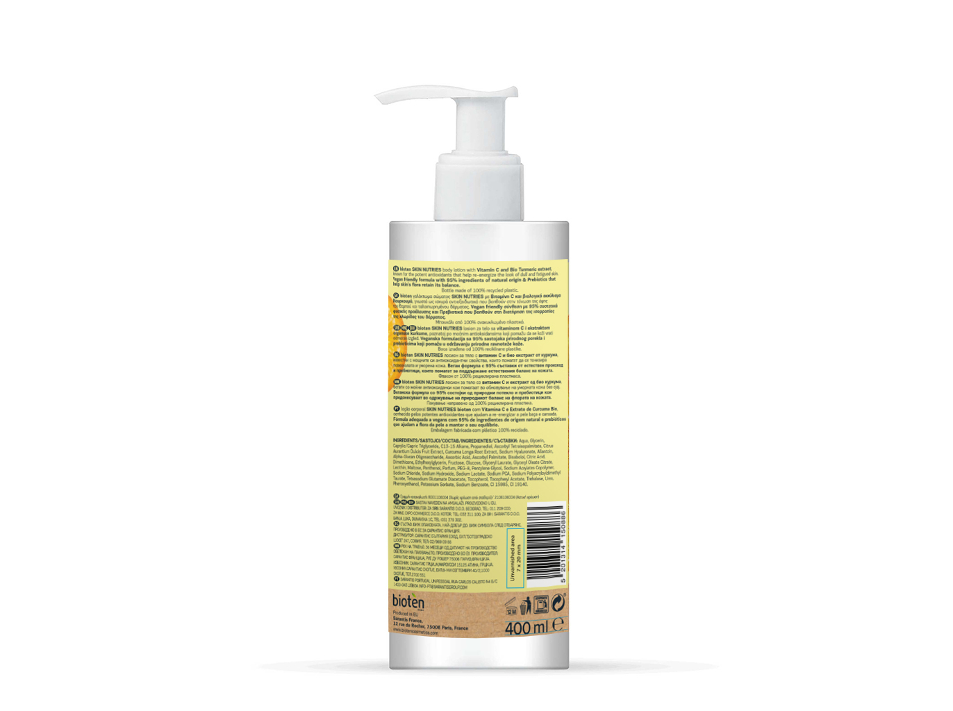 LOÇÃO CORPO BIOTEN SKIN NUTRIES VITC CÚRCUMA 400ML