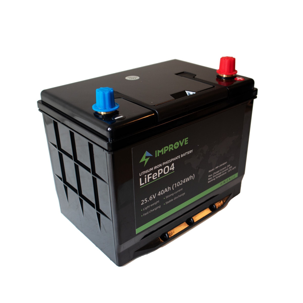 IMPROVE Lithium Batteri 24V 40Ah (LiFePO4) BMS 40A