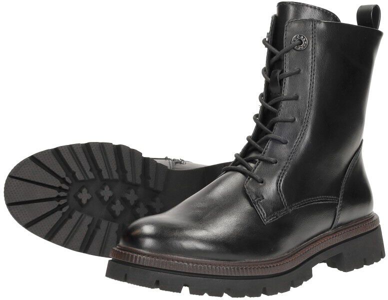 Marco Tozzi Veterschoenen Hoog zwart