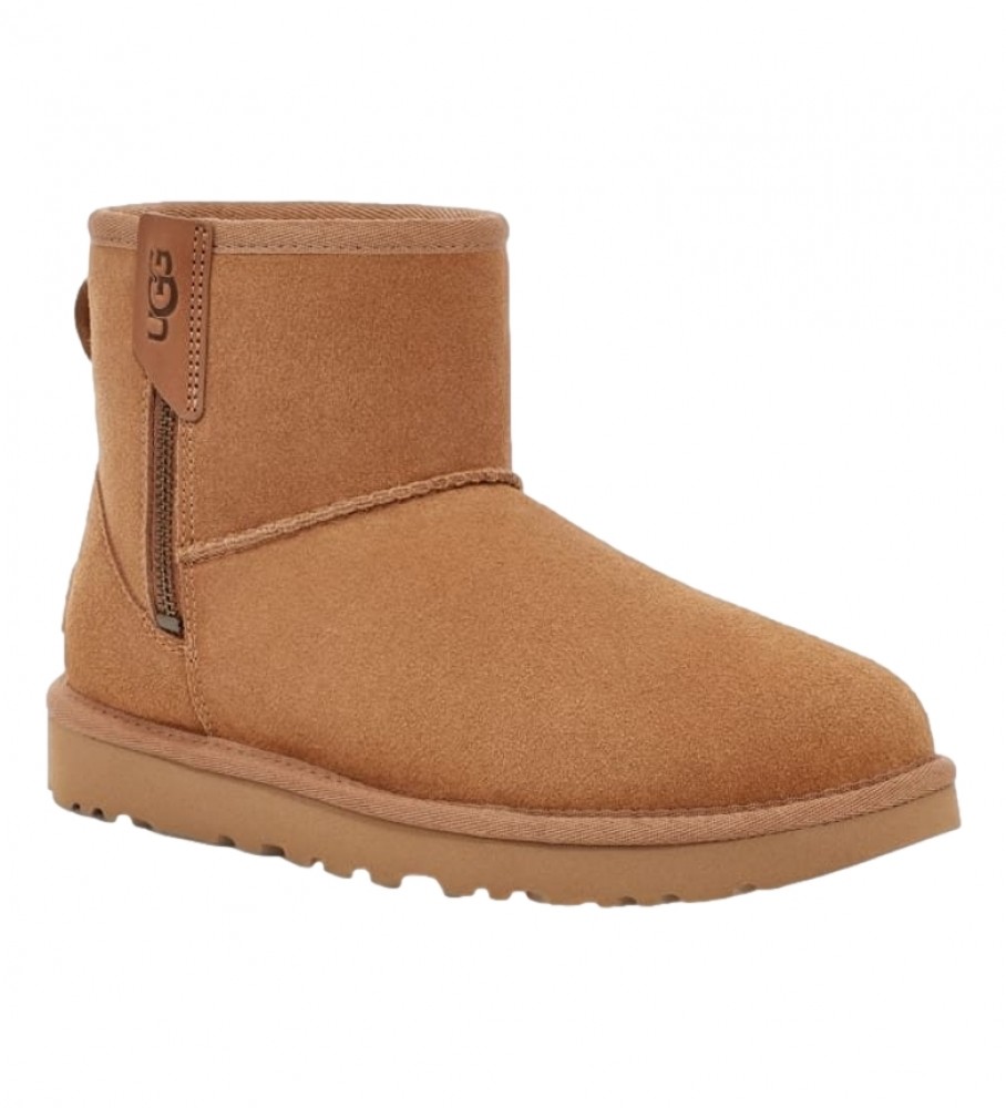 Botas UGG W Classic Mini Bailey em couro marrom