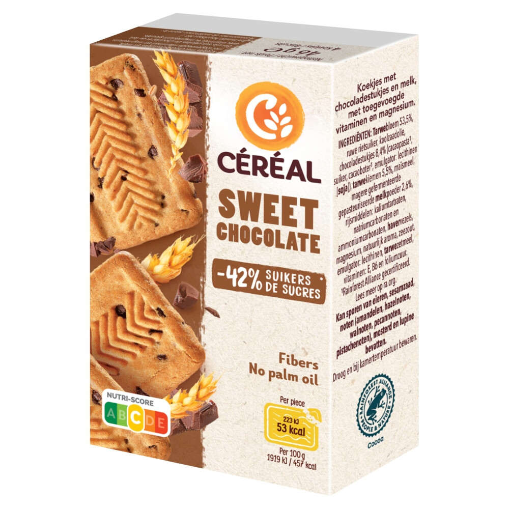3x Céréal Healthier Indulgence Koekjes Sweet Chocolate46 gr