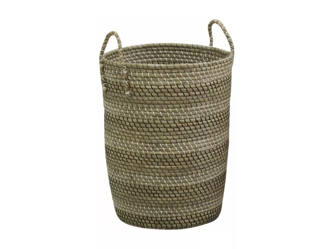 Paniers à linge tressés en jonc de mer (Lot de 3)