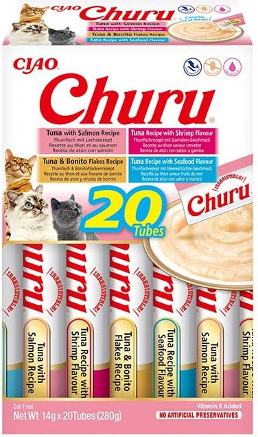 Inaba kattensnack Churu vis multipack 14 g 20 stuks