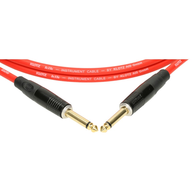 Klotz KIKKG6.0PPRT instrumentkabel KIK mono 6.35mm jack recht rood 6m