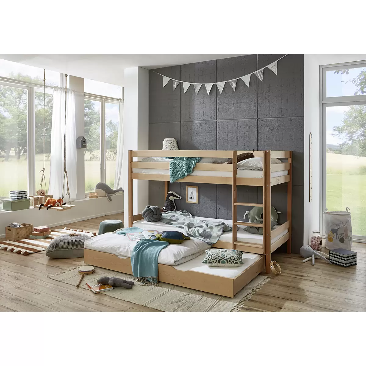 Etagenbett Lupo Best Price 90x200 Buche
