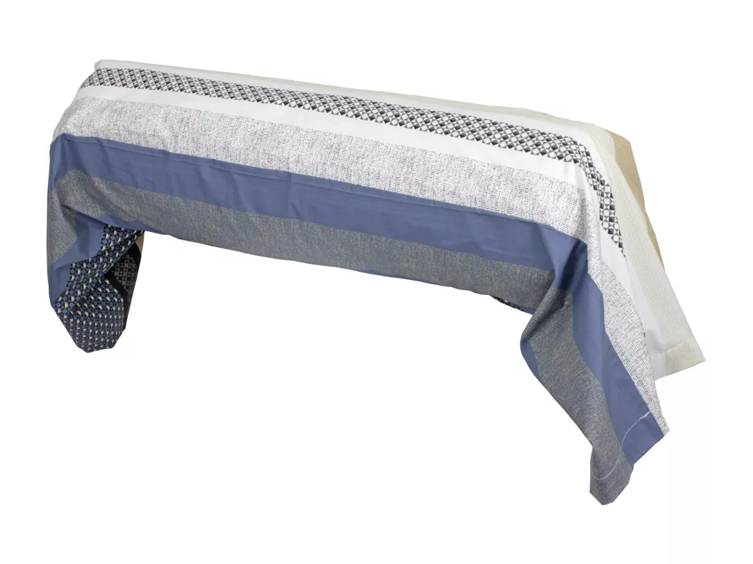 Taie de traversin 240x43 cm percale coton MARLOW acier