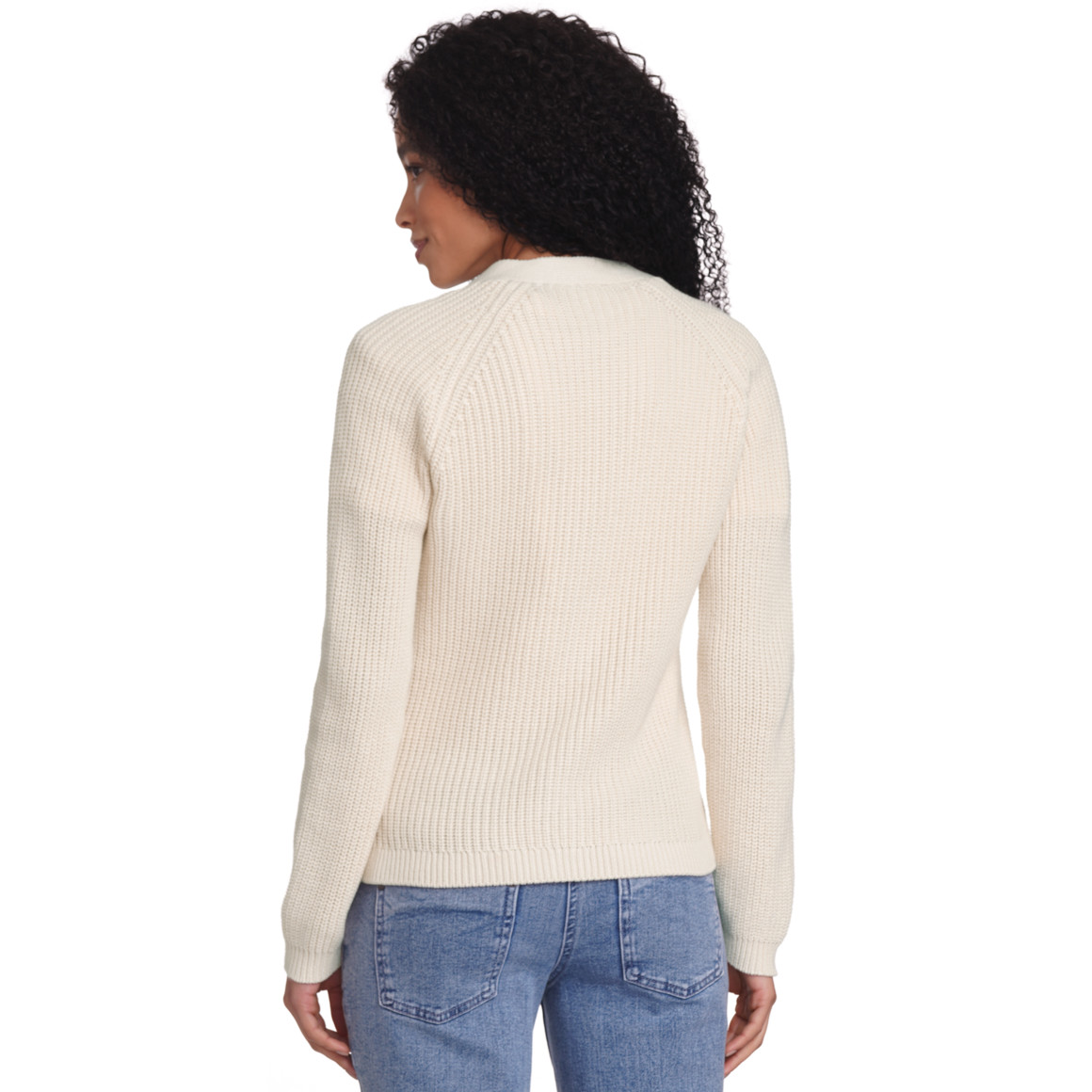 Gina Damen Strickjacke mit Spitze hellbeige