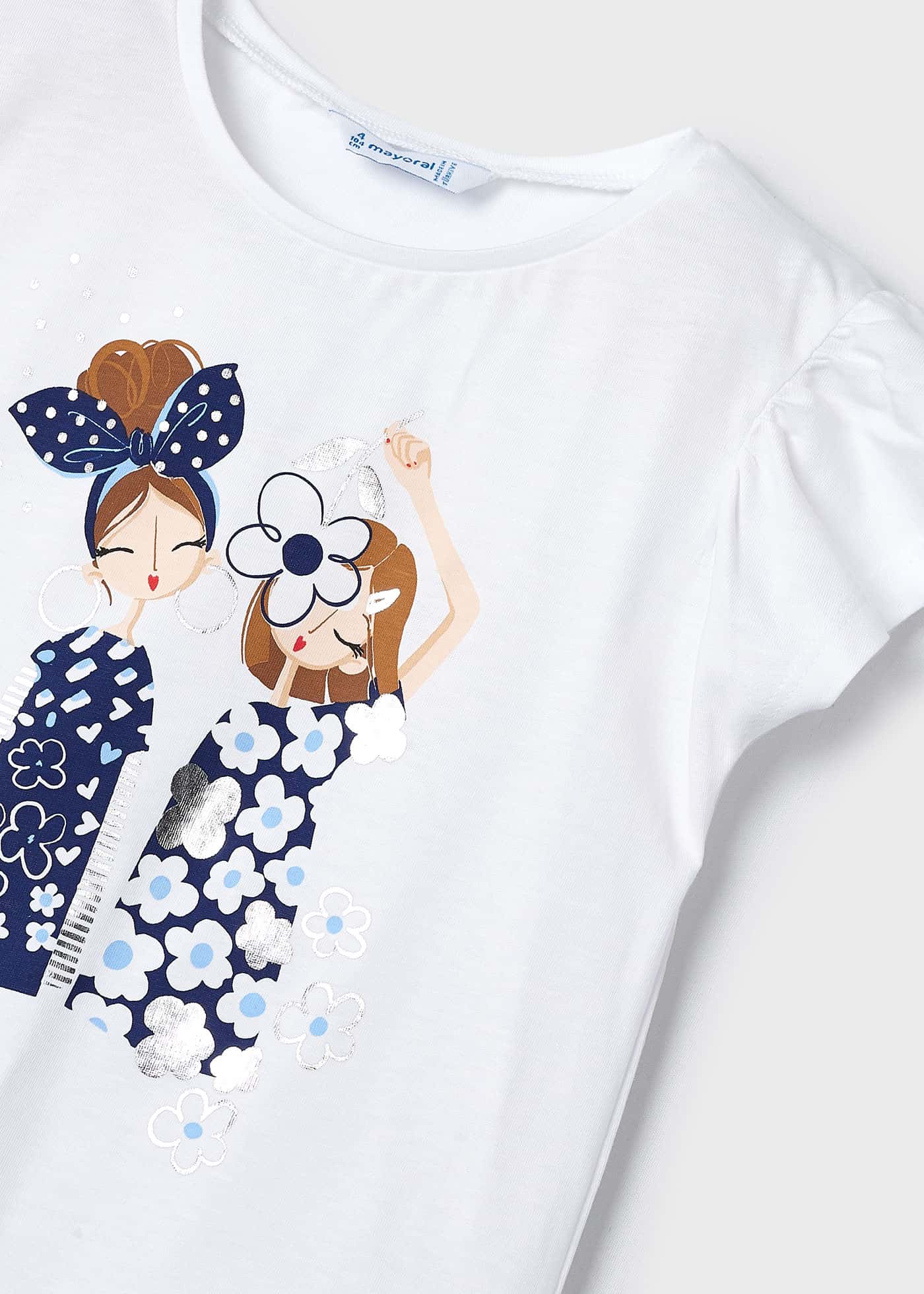 Camiseta infantil Better Cotton com faixa de cabelo