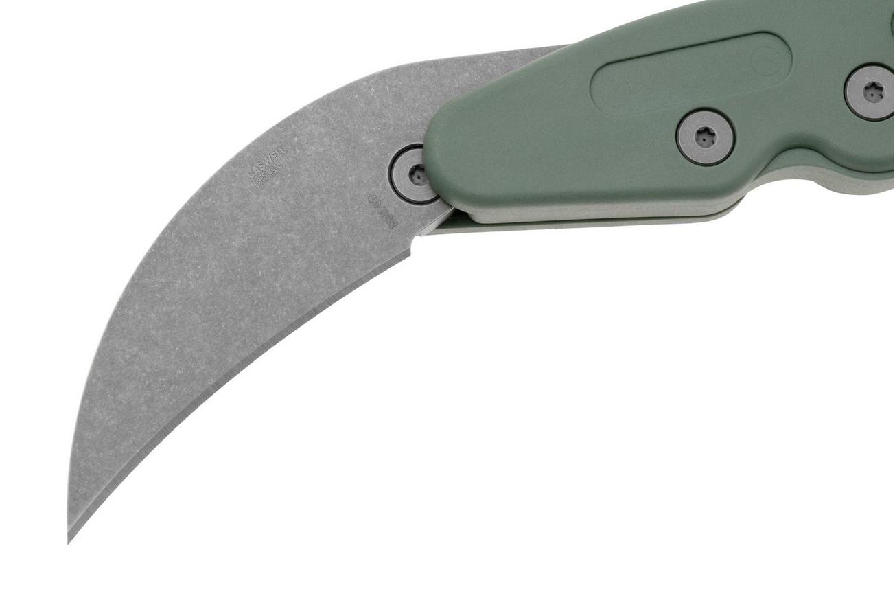 CRKT Provoke 4041GR Stonewashed AUS8, Aqua Green Grivory, Kinematic Karambit zakmes, Joe Caswell design