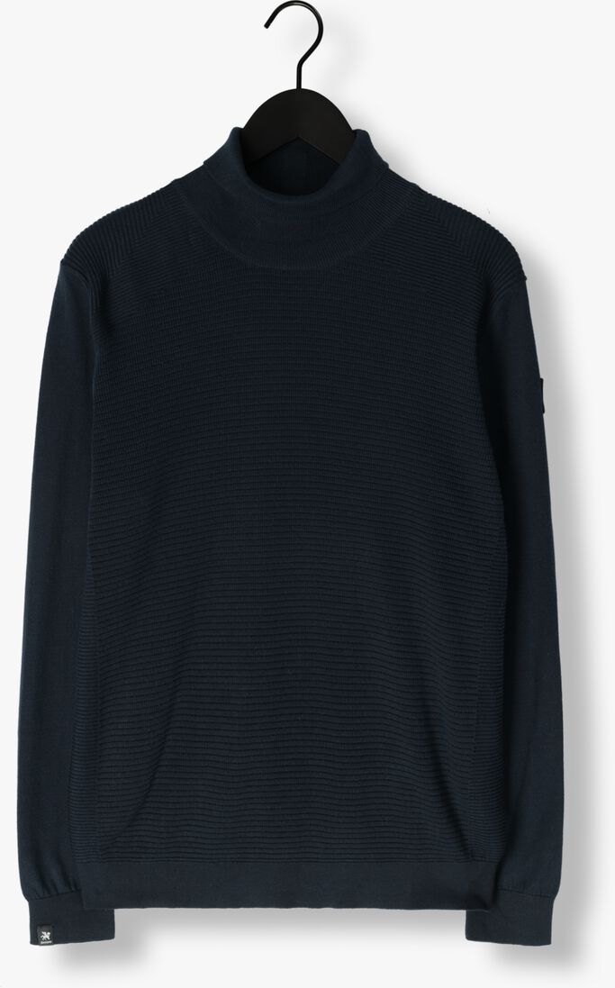 VANGUARD donkerblauwe vanguard coltrui roll neck pima cotton