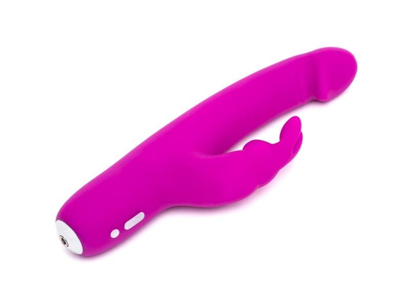 Happy Rabbit Vibrator Realistic Slim Rabbit Lila Schlanker Rabbit Vibrator aus samtweichem Silikon