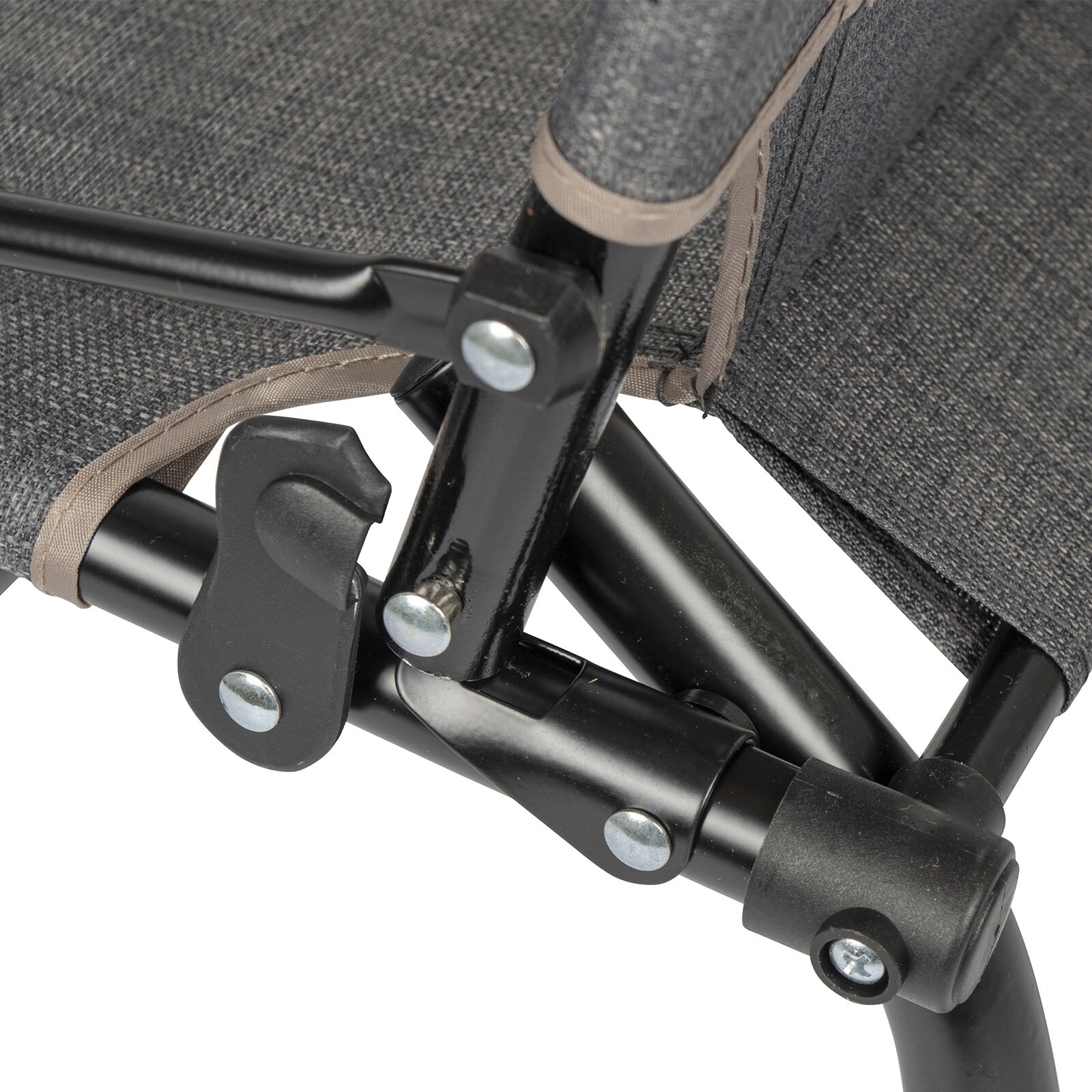 BO-CAMP Klappstuhl Brixton - Camping Stuhl Angel Klappsessel Alu faltbar 100 kg Farbe: Grau