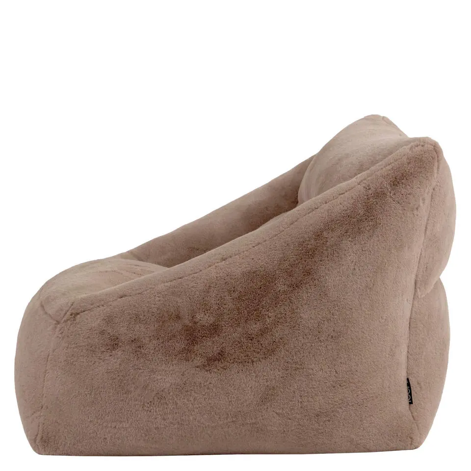 icon - Natalia XL Zitzak Fauteuil - Fluffy Pluche Imitatiebont - Mocha