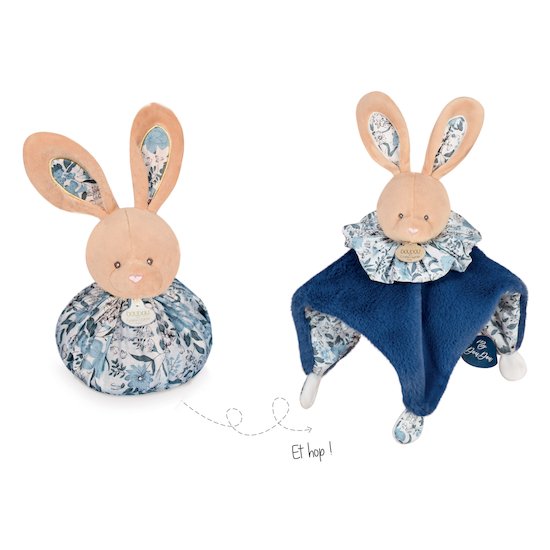 Doudou Boule 3 en 1   Lapin bleu        de               Doudou et Compagnie