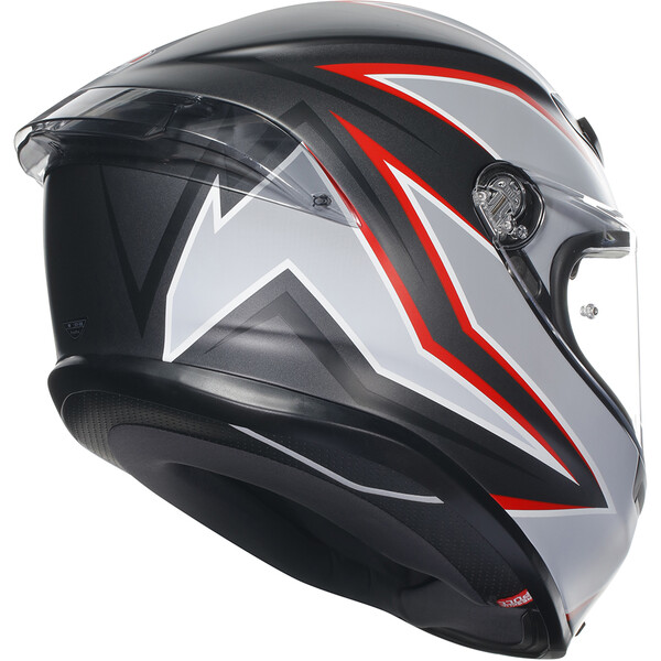 AGV - Casque K6 S Flash Gris / Noir Mat / Rouge