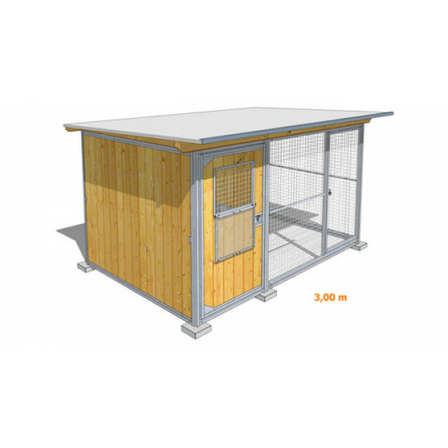 Poulailler durable en bois et métal avec 1 box