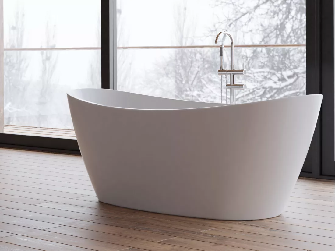 Baignoire îlot ovale NEROON 2.0 L. 170 x l. 80 cm, by SPALINA