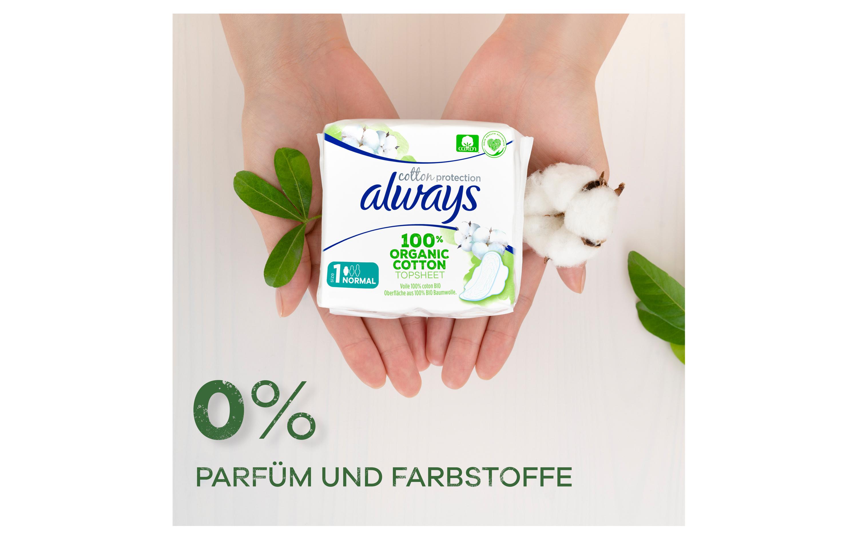 Binde mit Flügeln Ultra Cotton Protection Long 2 x 54 StückHochwertige Binden mit saugfähigem Kern