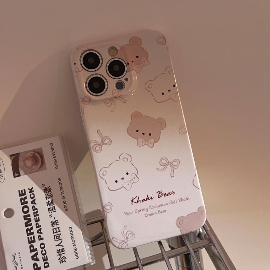 Mobby - Bear telefoonhoesje - iPhone 15 Pro Max / 15 Pro / 15 Plus / 15 / 14 Pro Max / 14 Pro / 14 Plus / 14 / 13 Pro Max / 13 Pro / 13 / 13 mini / 12 Pro Max / 12 Pro / 12 / 12 mini / 11 Pro Max / 11 Pro / 11