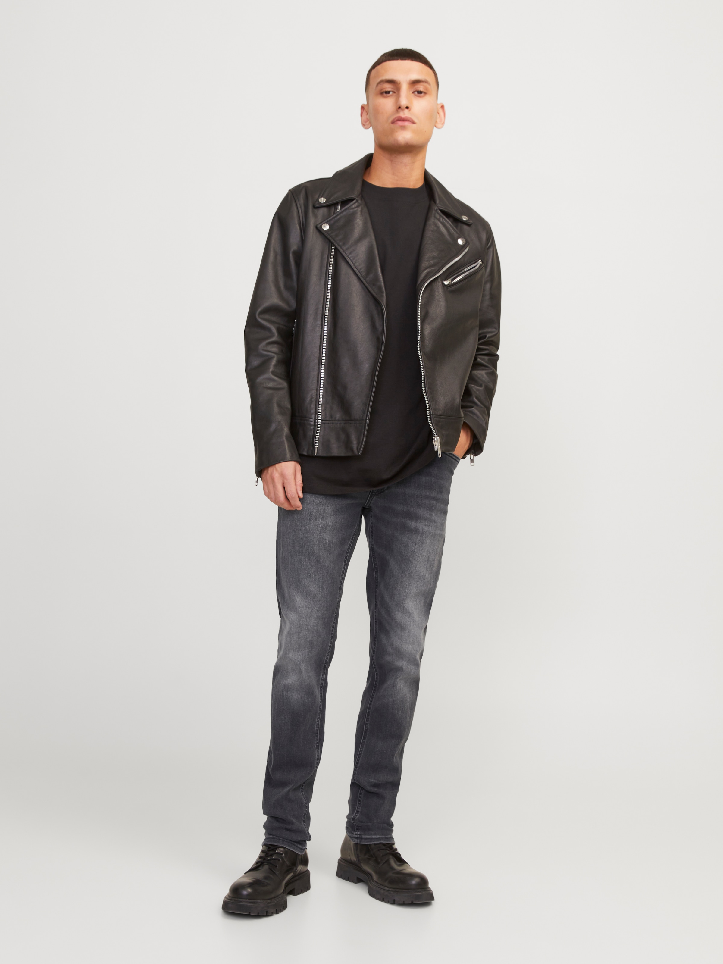 Jack & Jones Slim-fit-Jeans »JJIGLENN  Slim-Fit mit Stretch und praktischer 5-Pocket-Form«, mit Abriebeffekten